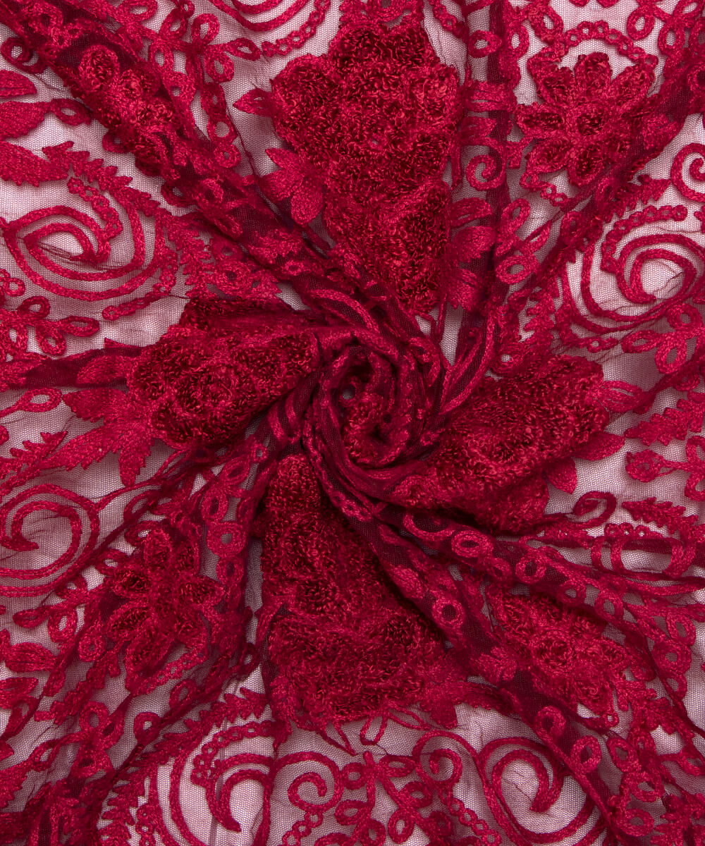 Net Embroidery Fabric Material Boutique Designer