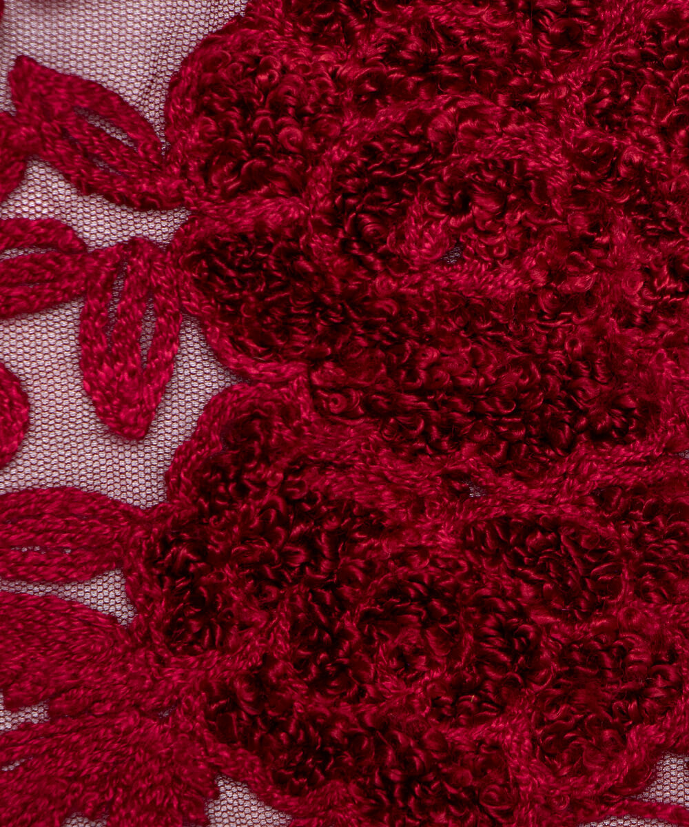 Net Embroidery Fabric Material Boutique Designer
