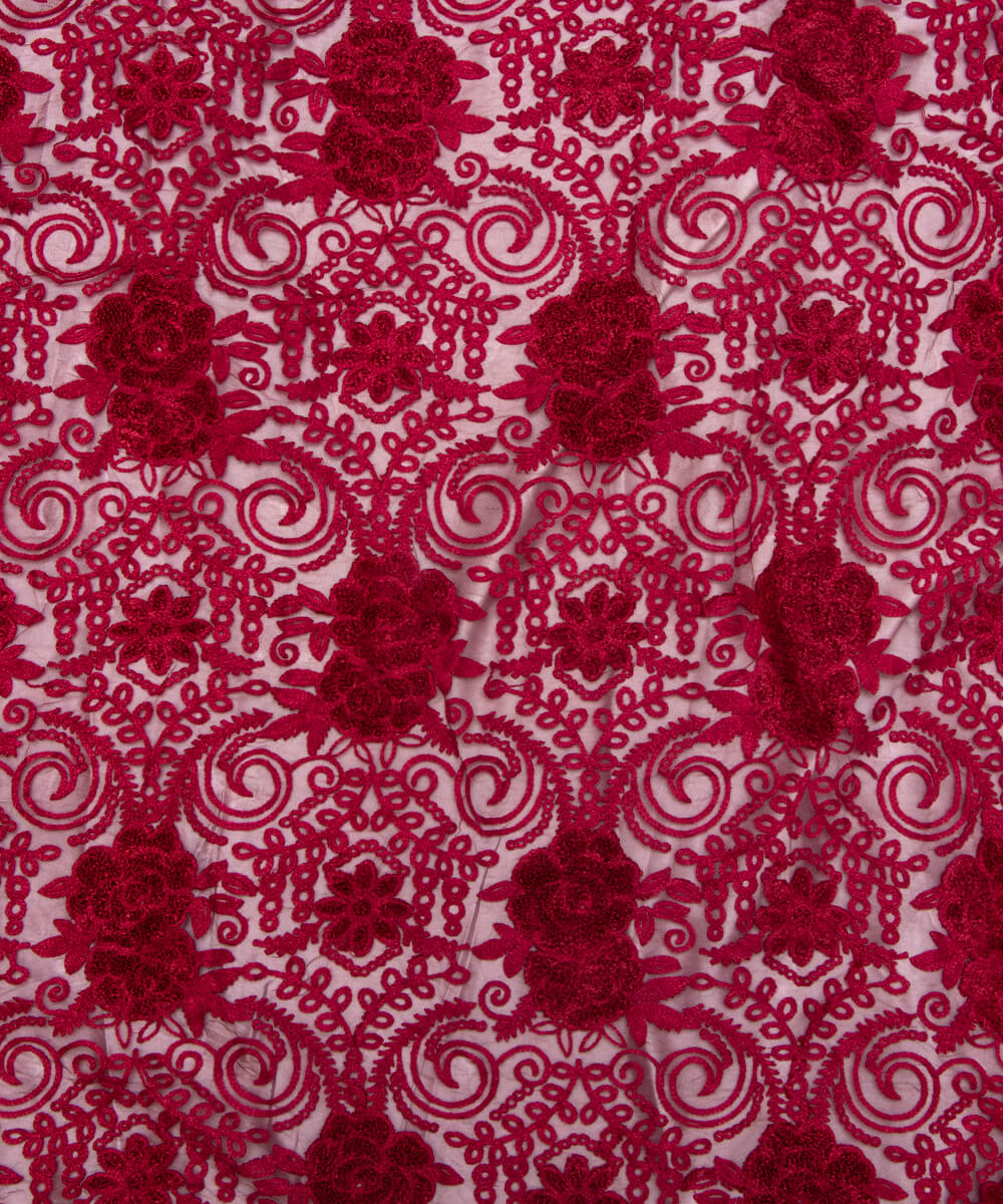 Net Embroidery Fabric Material Boutique Designer