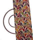 Multi Colour Floral Jaal Net Embroidery Fabric