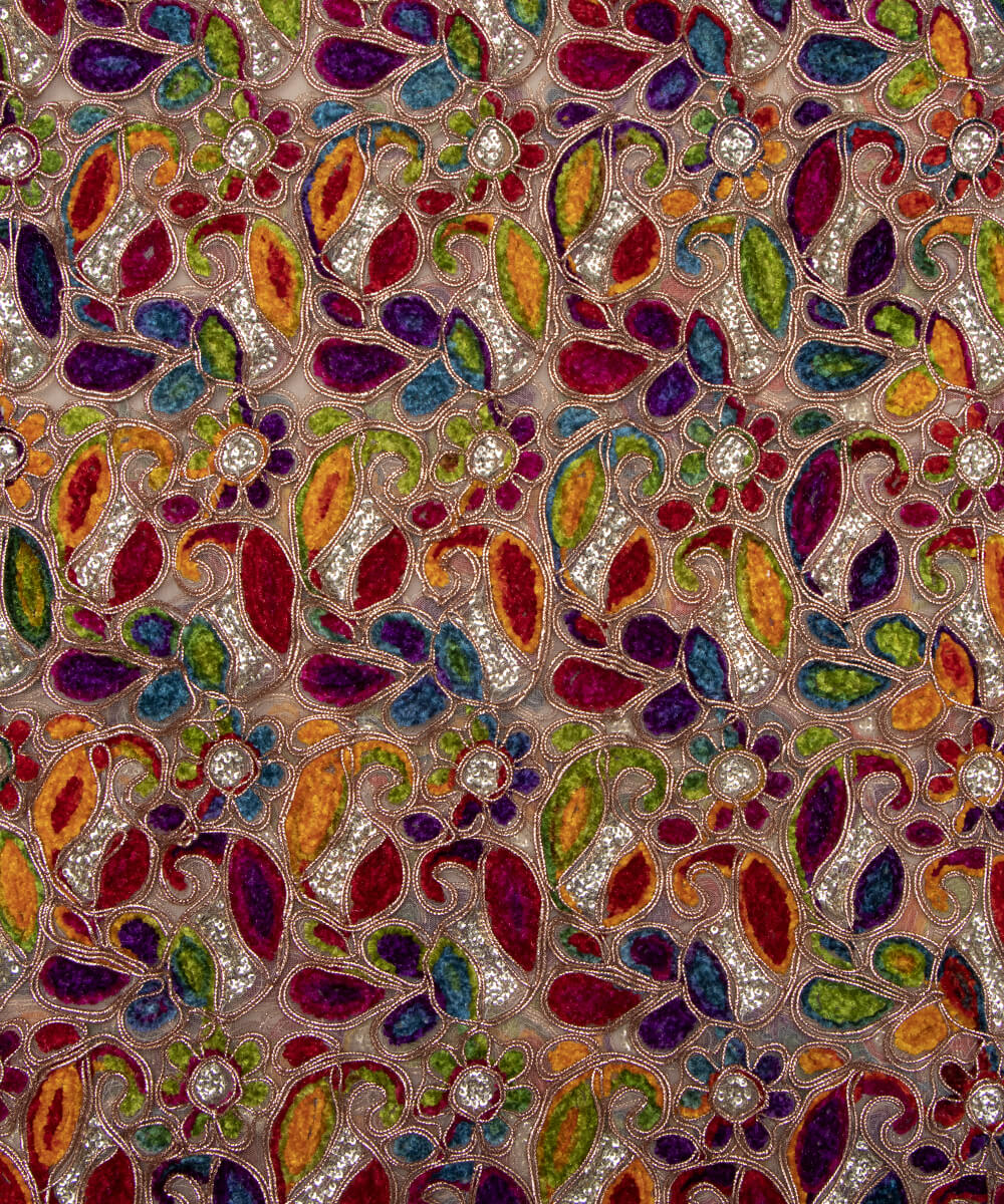 Net Embroidery Fabric Material Boutique Designer