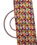 Multi Colour Geometric Pattern Net Embroidery Fabric