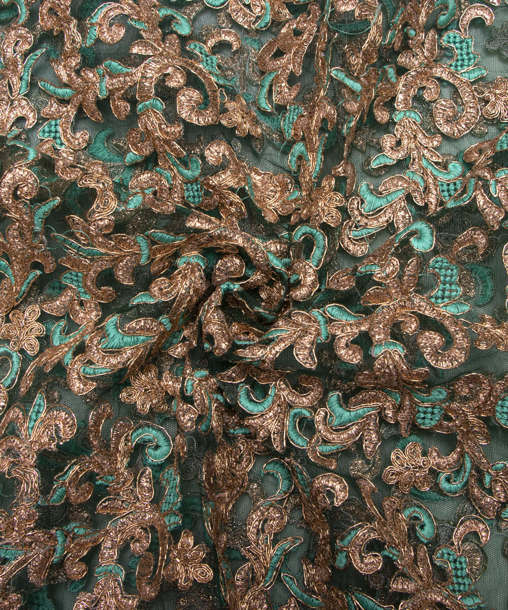 Net Embroidery Fabric Material Boutique Designer