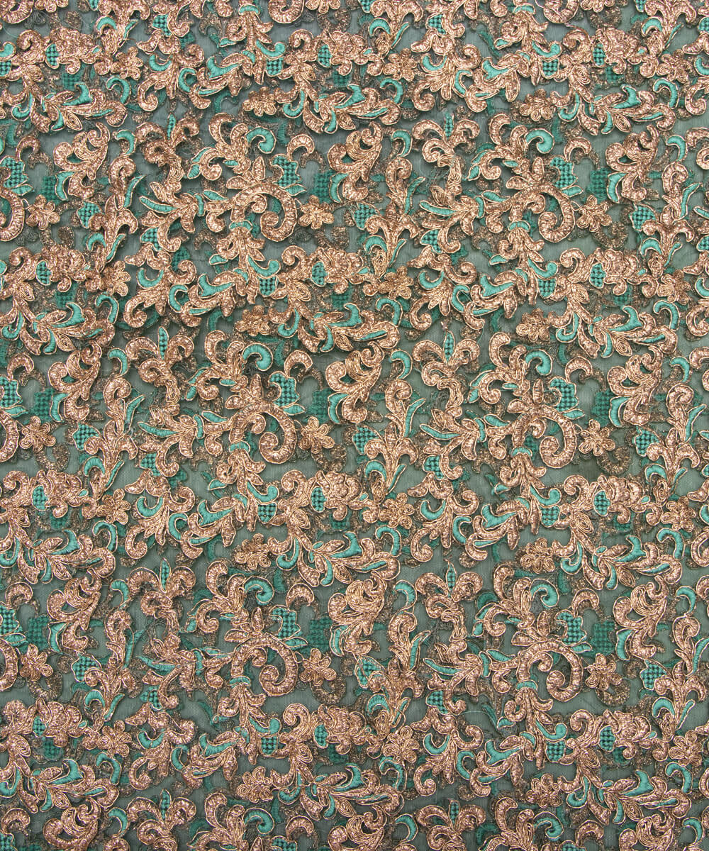 Net Embroidery Fabric Material Boutique Designer