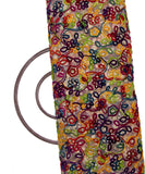 Multi Colour Floral Pattern Net Embroidery Fabric