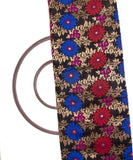 Red color Floral Pattern Brocade Silk Fabric