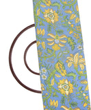Light Blue Colour Floral Print Twill Fabric