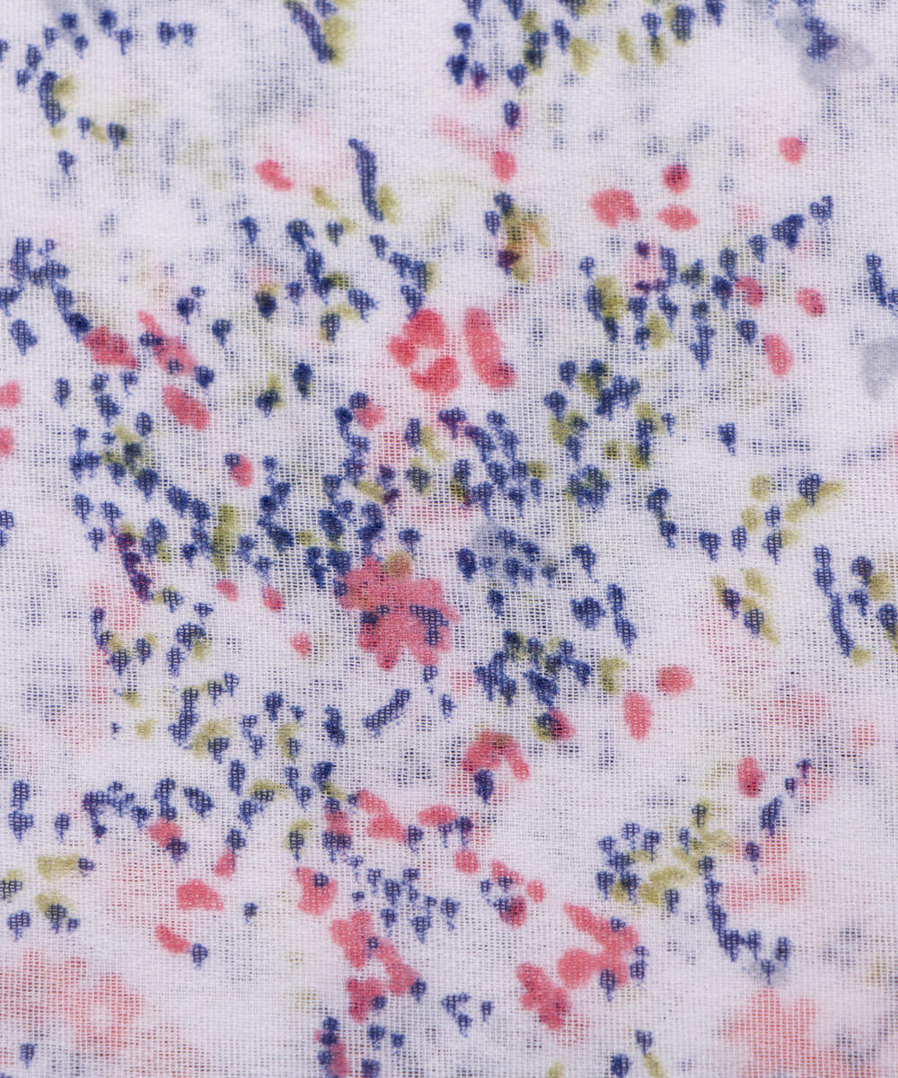 Dark Green Color Printed Georgette Fabric