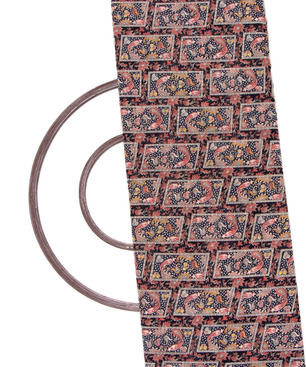 Dark Green Color Printed Georgette Fabric