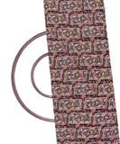 Black Colour Paisley Print Georgette Fabric