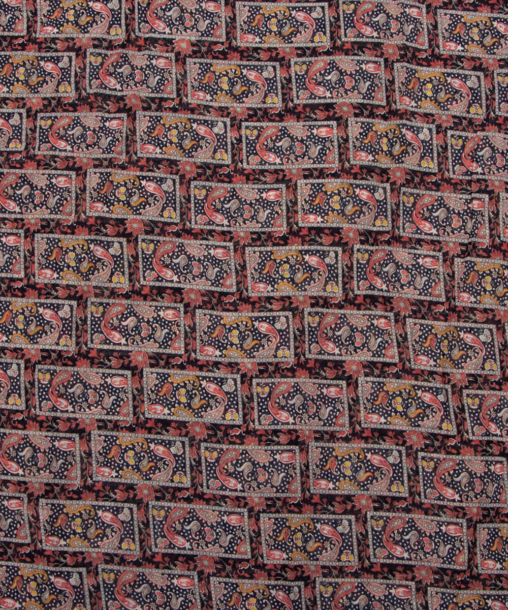 Dark Green Color Printed Georgette Fabric