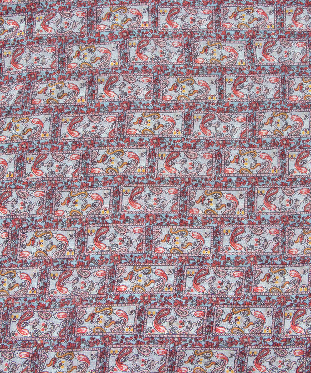 Dark Green Color Printed Georgette Fabric