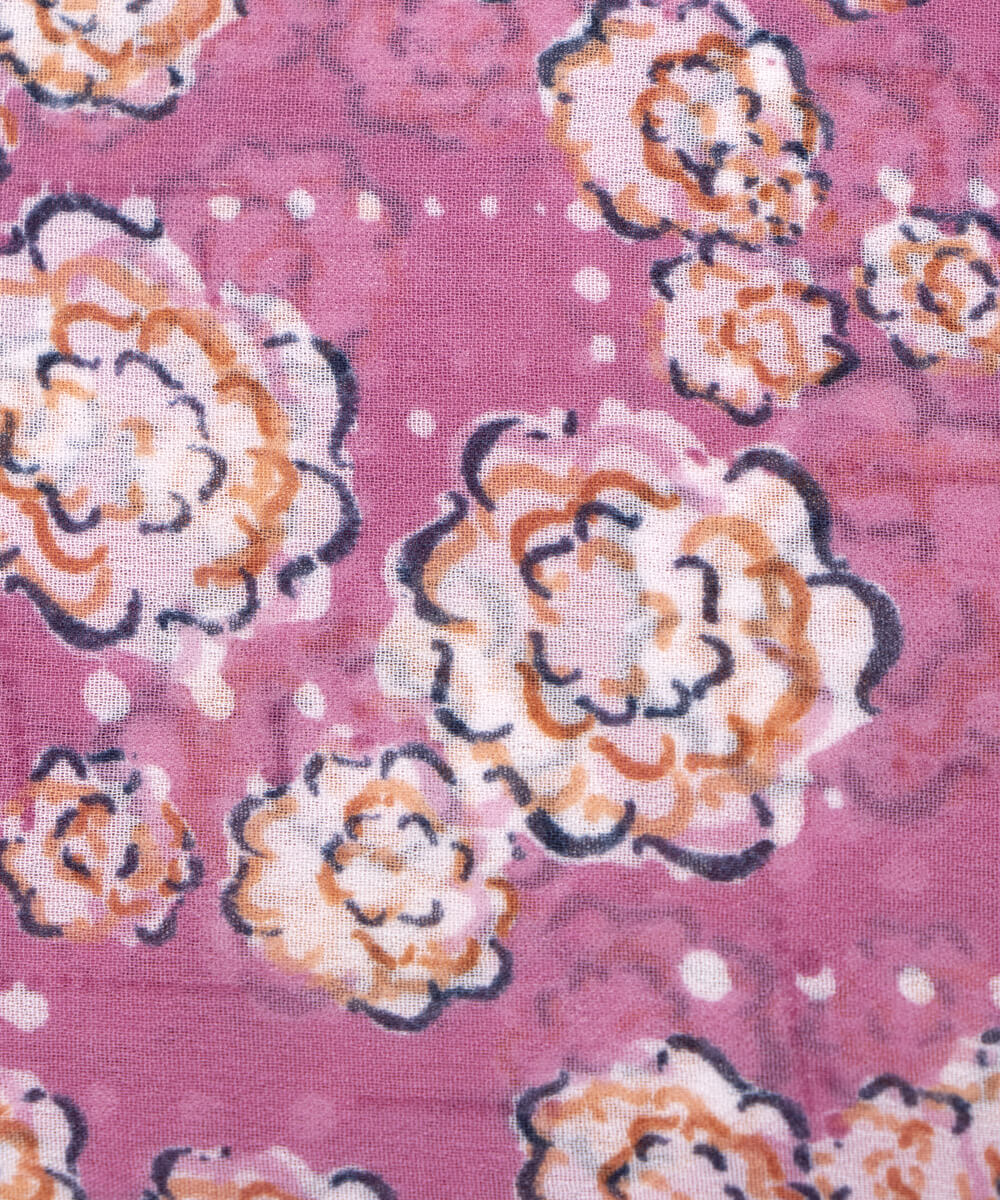 Dark Green Color Printed Georgette Fabric