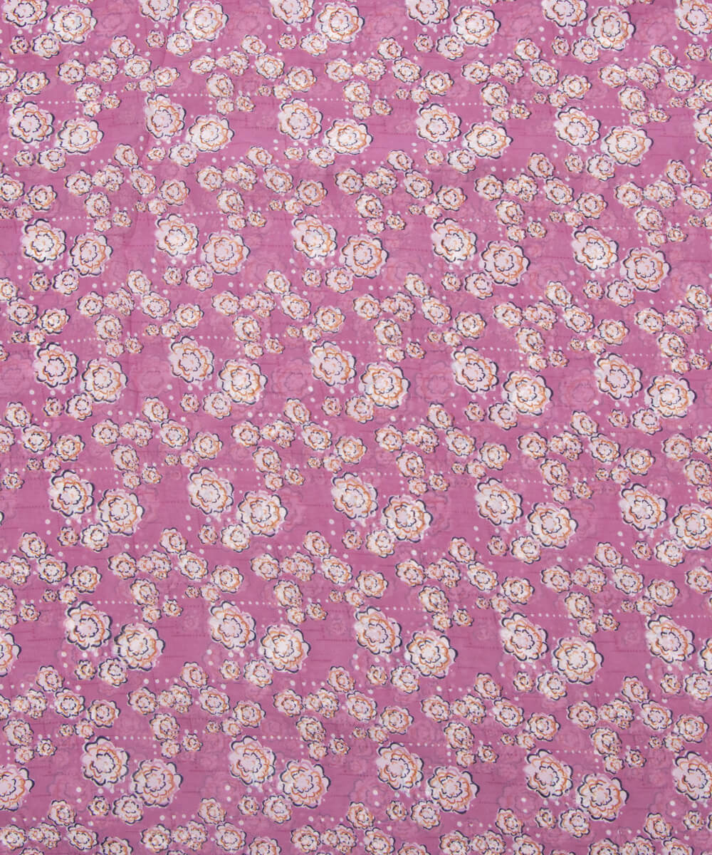 Dark Green Color Printed Georgette Fabric