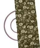 Mehandi Green Colour Floral Print Georgette Fabric