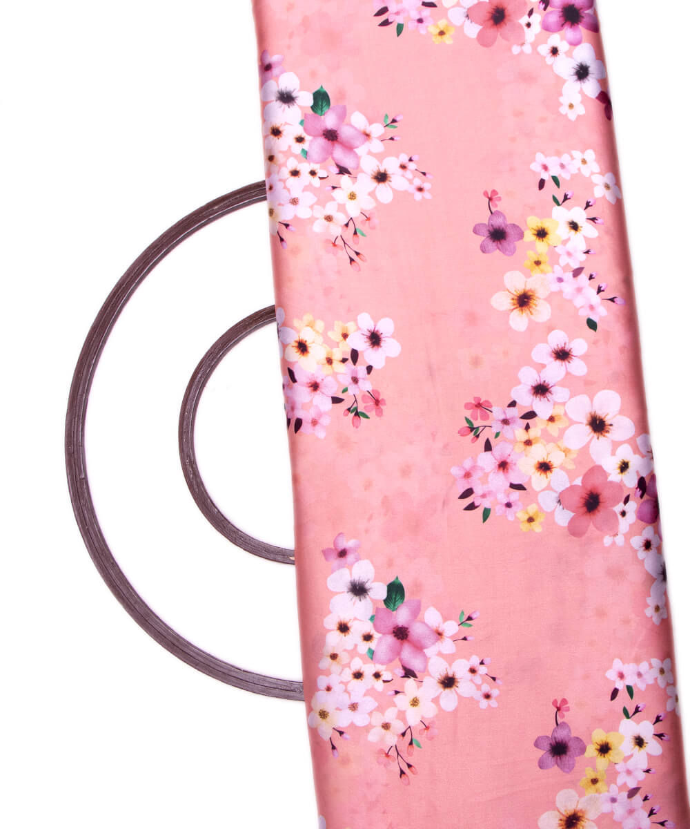 Printed Satin Fabric Summer Saree Party