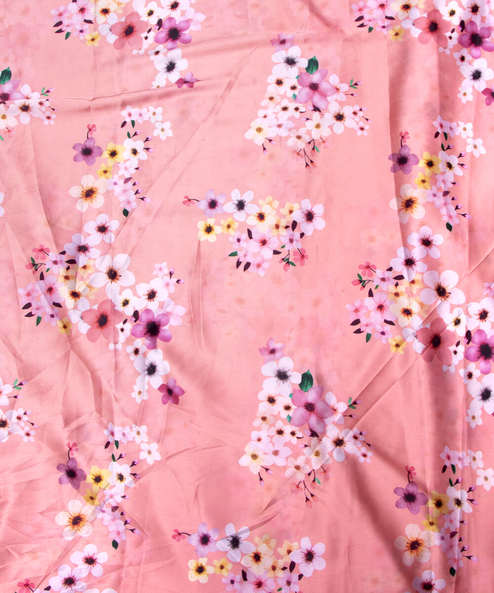 Printed Satin Fabric Summer Saree Party