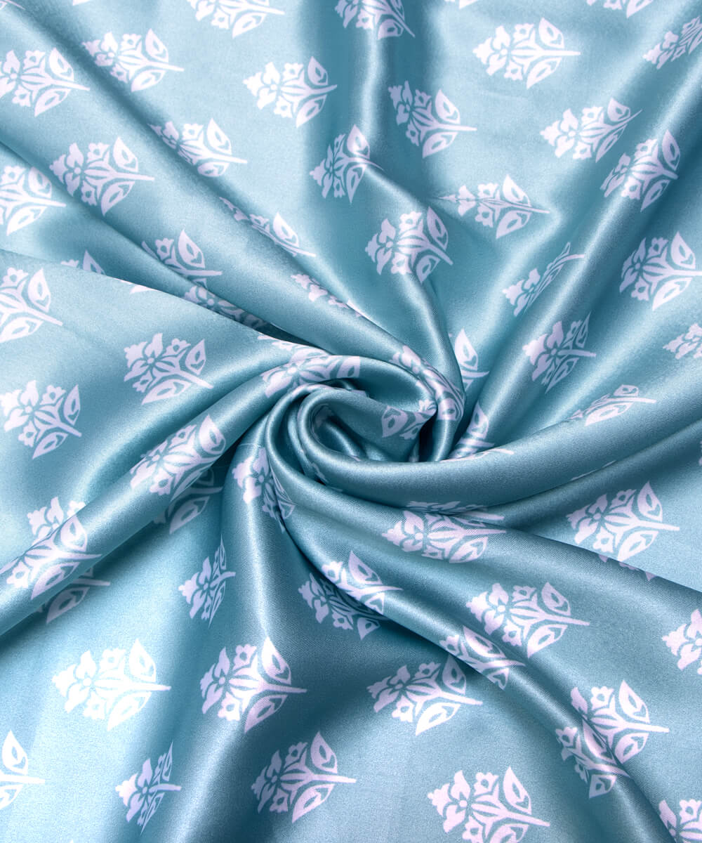 Printed Satin Fabric Summer Saree Party
