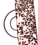 Black Colour Animal Print Satin Fabric