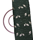 Bottle Green Colour Thread Sequin Embroidery Pure Chinon Silk Fabric
