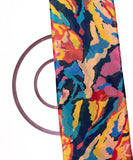 Multi Colour Digital Abstract Print Pure Chinon Silk Fabric