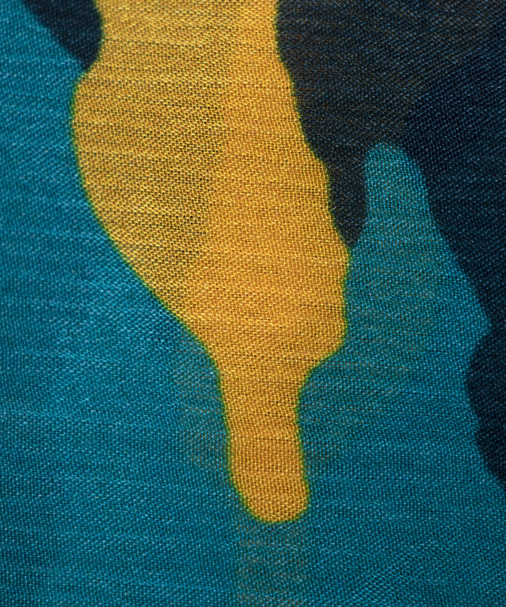 Multi Colour Digital Abstract Print Pure Chinon Silk Fabric