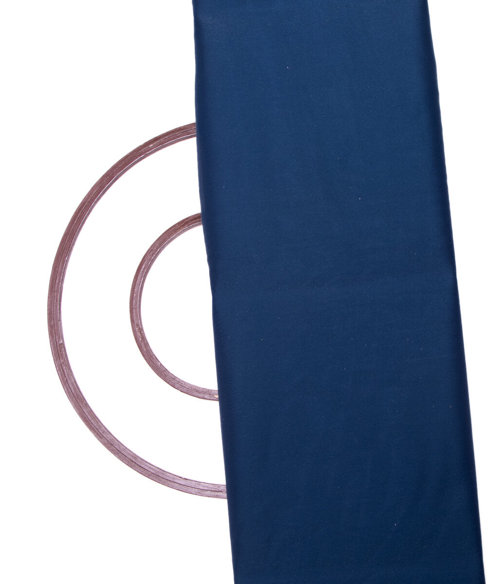 Teal Blue Colour Plain Organza Satin Fabric