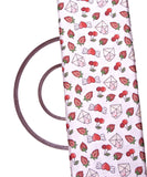 White Colour Kids Print Satin Fabric