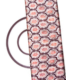 Brown Colour Mughal Traditional Print Satin Fabric