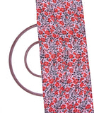 off White Red Colour Floral Print Chiffon Fabric