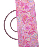Pink Colour Paisley Printed Chiffon Fabric
