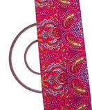 Gajari Colour Paisley Print Crepe Fabric