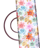 White Colour Floral Print Satin Fabric