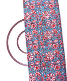 Light Blue Colour Floral Print Cotton Fabric