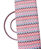 White Colour Zig Zag Print Cotton Fabric