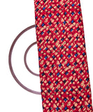 Red Colour Abstract Print Rayon Fabric