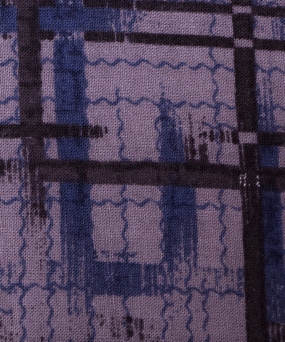 Grey Colour Abstract Print Rayon Fabric