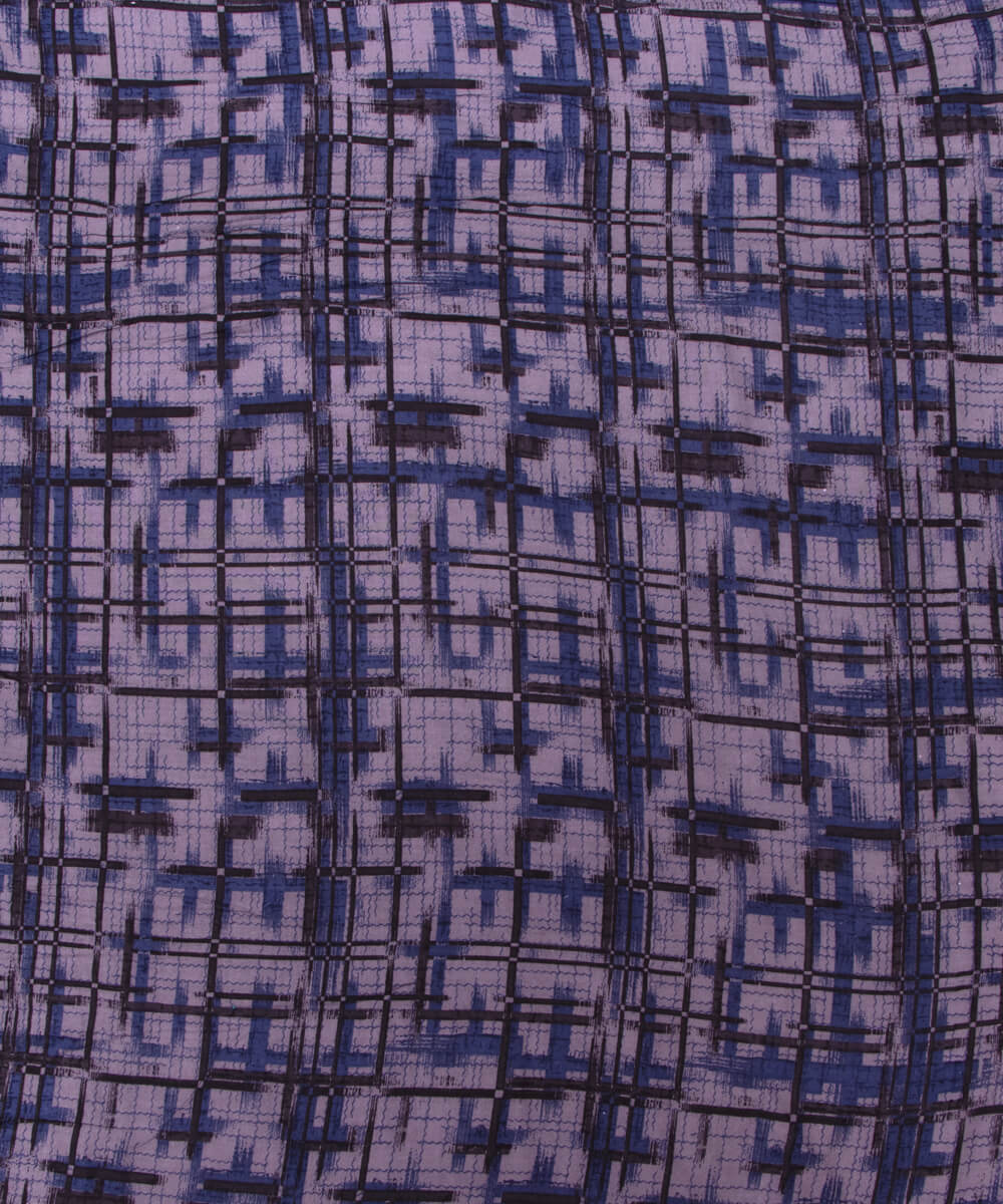 Grey Colour Abstract Print Rayon Fabric