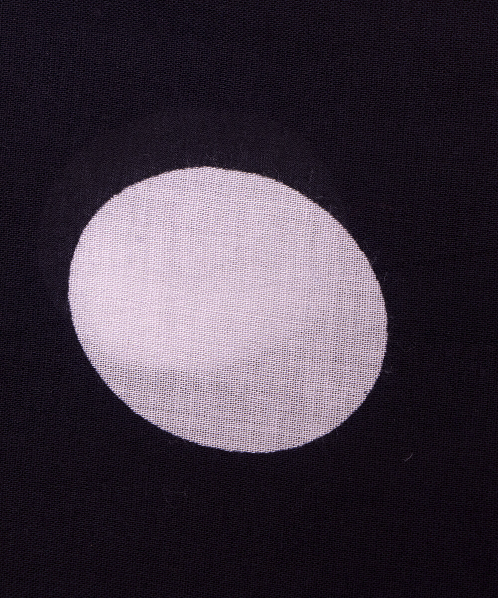 Black Colour Polka Dots Print Modal Silk Fabric