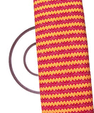 Red Colour Zig Zag Print Cotton Fabric