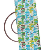 White Colour Animal Print Cotton Fabric