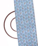Ice Blue Colour Animal Print Cotton Fabric