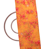 Yellow Colour Floral Print Digital Organza Fabric