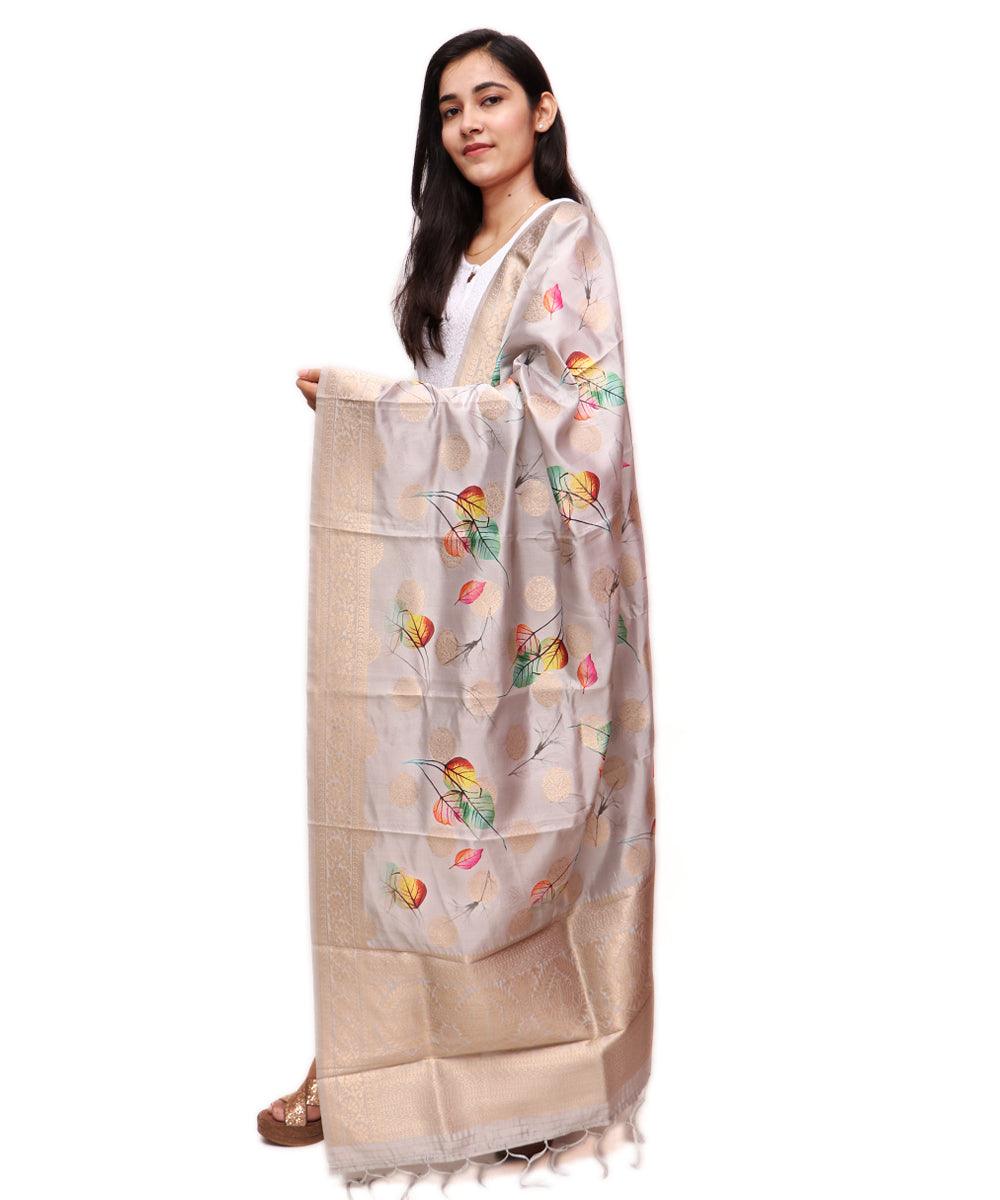 Brocade Fabric Material Dupatta  Stole Scarf Digital Print Buy Now Fabric Dekho