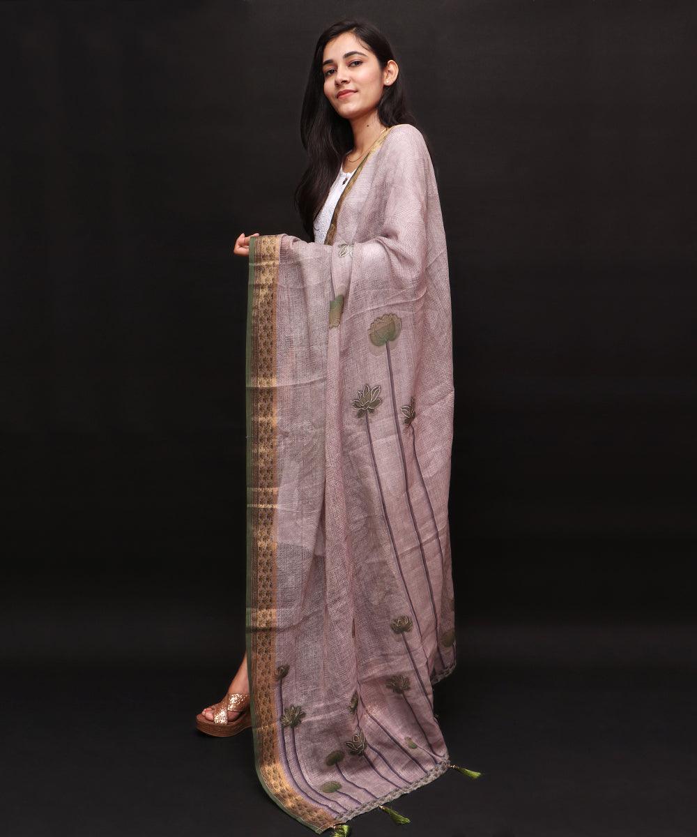 Cotton Linen Dupatta Stole Scarf Fabric Dekho