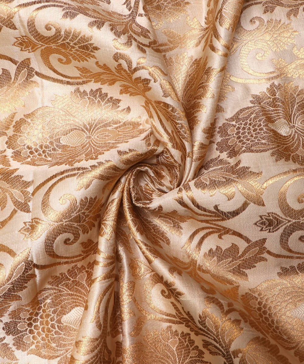 Shop Soft Banarasi Brocade Silk Fabric Online FD