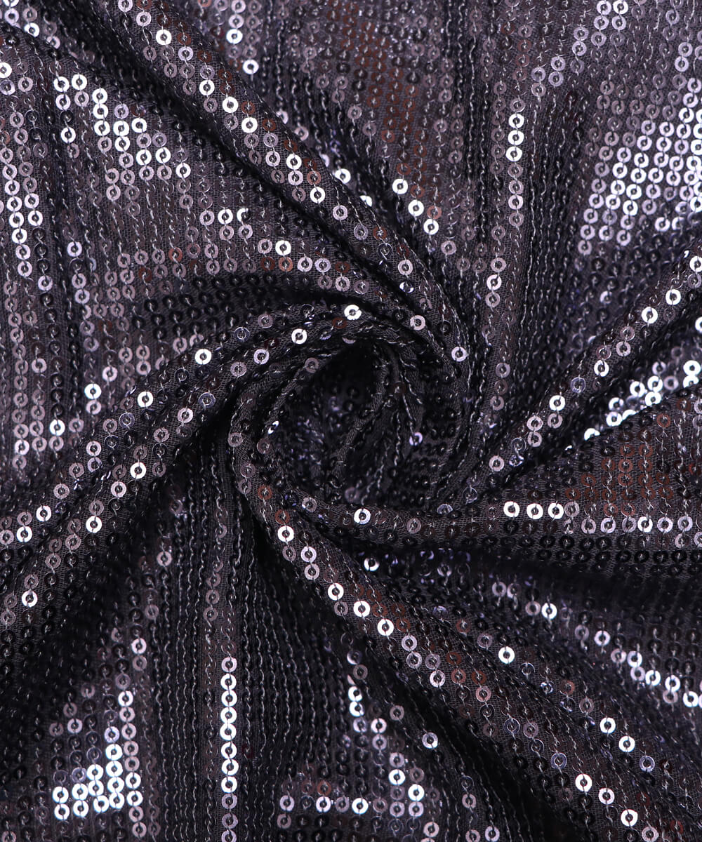 Grey embroidery fabric
