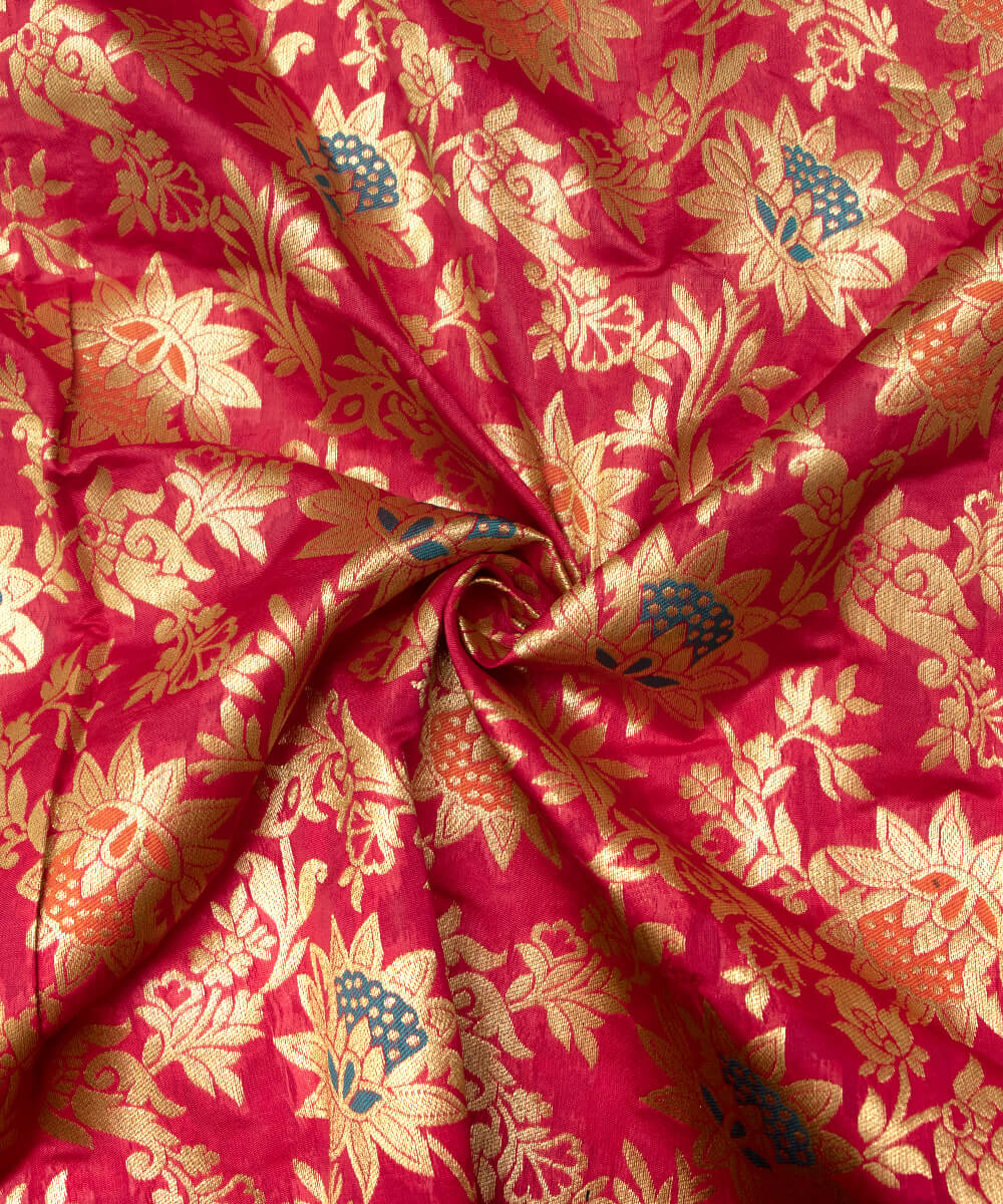 Banarasi Silk Fabric Blouse Pattu Pavada Online At Fabric Dekho