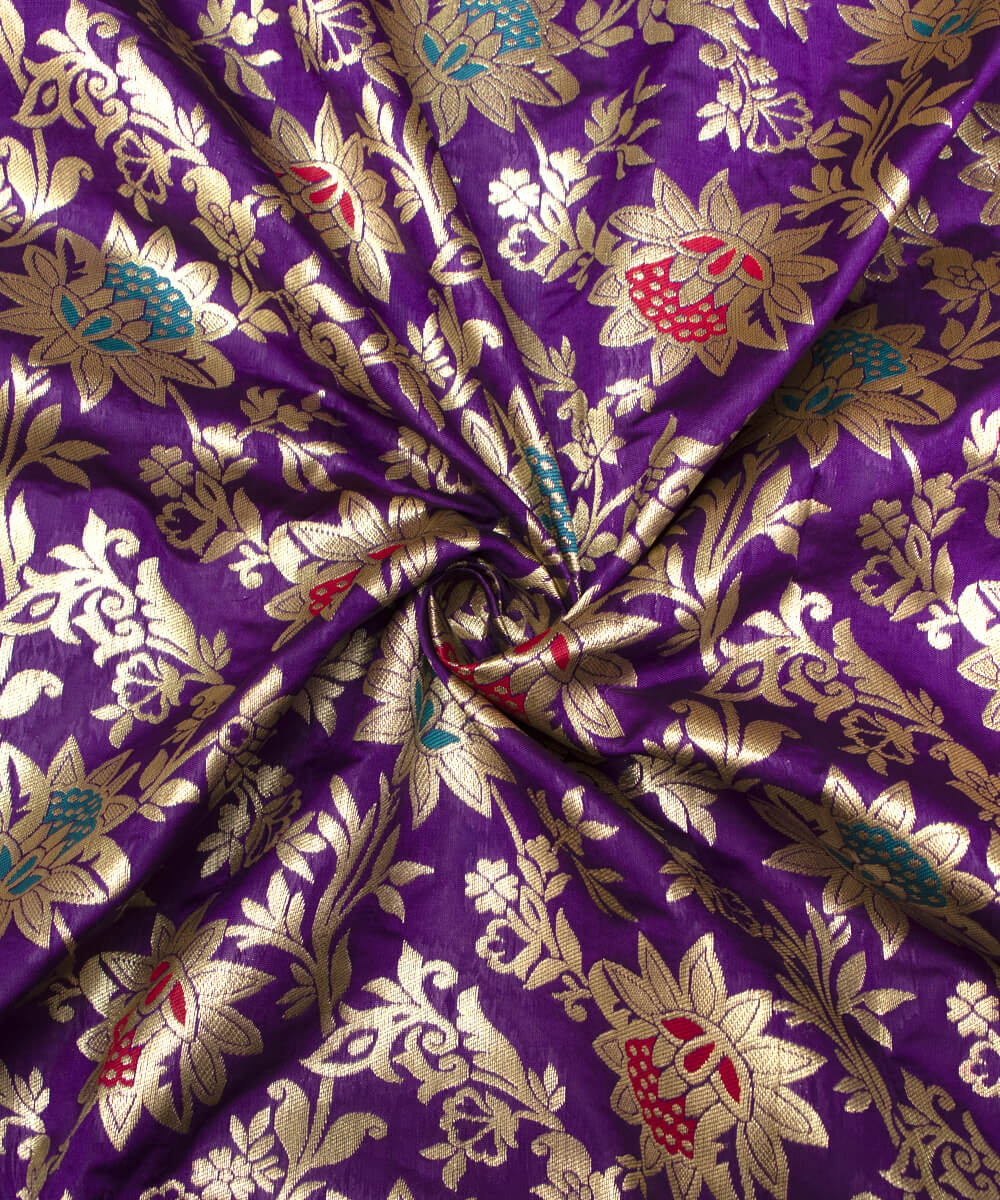 Banarasi Silk Fabric Blouse Pattu Pavada Online At Fabric Dekho