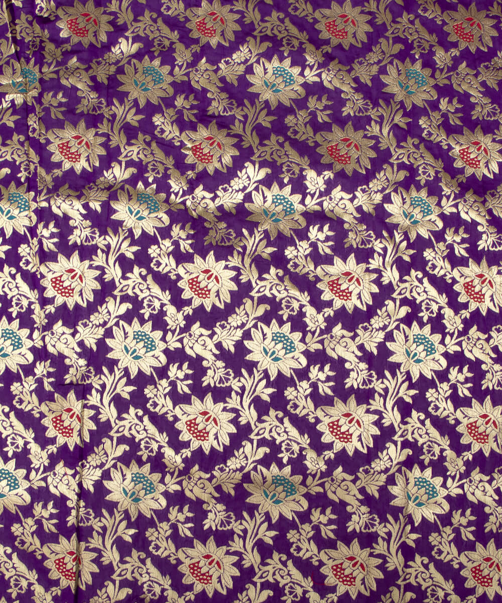 Banarasi Silk Fabric Blouse Pattu Pavada Online At Fabric Dekho